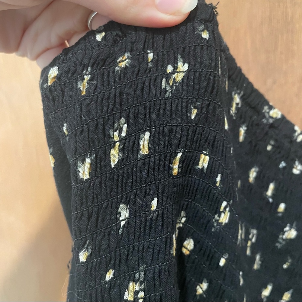 Abercrombie & Fitch Black Jumpsuit with Yellow Floral Design - Picture 5 of 12